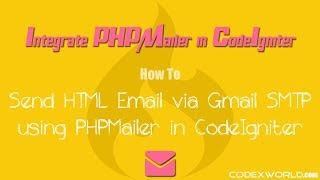 Send Email using PHPMailer in CodeIgniter