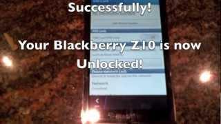 How to QUICKLY UNLOCK your BLACKBERRY Z10 by Unlock Code  - Use it with ANY Network!!!