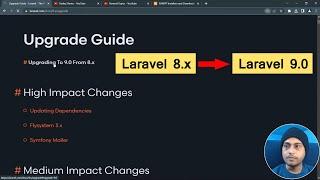 How to Upgrade Project from Laravel 8 to Laravel 9 Version (Hindi)