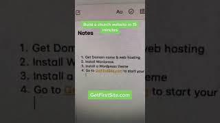 How to build a website for your church