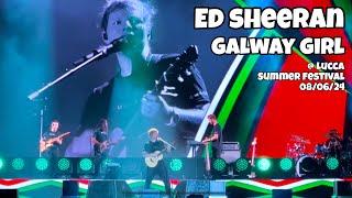 Ed Sheeran - Galway Girl 4k Live @ Lucca Summer Festival 08 giugno 2024 - Italy - LSF24