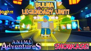 Anime Adventures Bulma Farm Legendary Unit Showcase...Anime Adventures Roblox