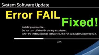 PS4 How to FIX System Software Update ERROR FAIL! Best Solution