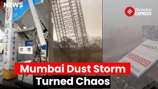 Mumbai Dust Storm Causes Chaos; Billboards Collapsing, Trains Delayed and Flights Grounded!