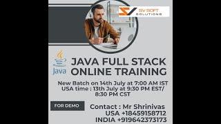 Java Full Stack Online Training in Hyderabad #Java #Fullstack  #training #9642373173