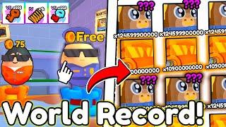 I Opened NEW WORLD RECORD Number of BEST Prison Eggs & Towers in Arm Wrestling Simulator!