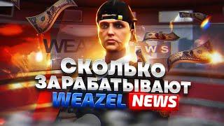 СКОЛЬКО ЗАРАБАТЫВАЮТ СОТРУДНИКИ WEAZEL NEWS НА ГТА 5 РП. РАЗБОР ЗАРАБОТКА ВИЗЛ НЬЮС GTA 5 RP.