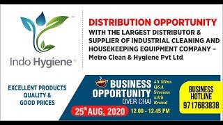 Indo Hygiene |Industrial Cleaning and Housekeeping Equipment-Distribution  Business  Opportunity