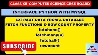 Extract Data by using fetchone(),fetchall(),fetchmany() and ROWCOUNT|Interface Python with MYSQL