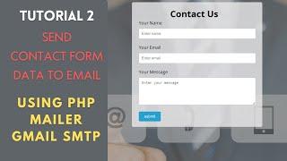 Send Contact Form Data to Email Using PHP Mailer Gmail SMTP