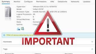 #VMware : How to resolve a vSphere TPM error on VxRAIL