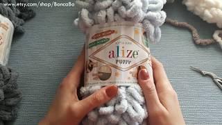 Basics of working with yarn Alize Puffy or Loop yarn