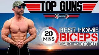 TOP GUN - Guaranteed Best Dumbbell Biceps Workout At Home For Size & Definition With Dumbbells