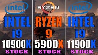 INTEL i9 10900K vs RYZEN 9 5900X vs INTEL i9 11900K || PC GAMES TEST ||