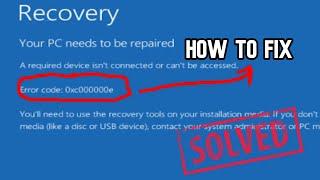 Your PC Needs to be Repaired Error Code 0xc000000e Windows 11 - Solution [2023] (FIXED)