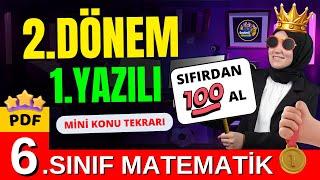 6.Sınıf Matematik | 2.Dönem 1.Yazılı | Ülke Geneli Sınavda Bu sorular KESİN ÇIKAR !