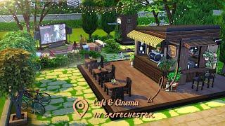 Outdoor Café and Cinema ️ Student Movie Hangout | No CC | The Sims 4 Stop Motion Build