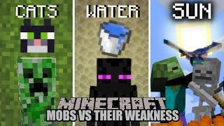 Mobs Vs Their Weakness #shorts #minecraft #shorts