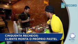 CINQUENTA RECHEIOS: CLIENTE MONTA O PRÓPRIO PASTEL