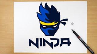 How to draw Ninja Logo || Step by step