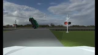 Roblox: green car rolls 1 time and flies and rolls info: the green car survived with minor injuries