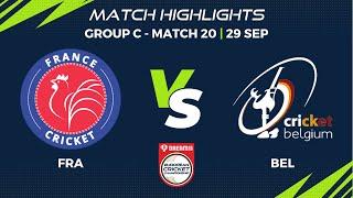 Group C, Match 20 - FRA vs BEL | Highlights  Dream11 European Cricket Championship, 2022 | ECC22.068