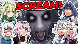 Hololive EN Girls Scared Reaction To Jumpscares In Don't Scream [ Hololive EN ]