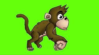 Monkey Animation Green Matte | Monkey Animation Green Screen | Chroma Key | Sky Fx