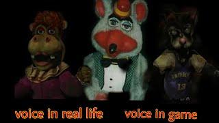 five nights at chuck e cheese reboot - voice in real life vs voice in game