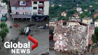 Hundreds evacuated in northern Turkey as flash floods kill at least 10 people