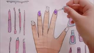 [Paperdiy] Hand manicure pedicure kit Tutorial [ASMR] 손 매니큐어 페디큐어 키트 자습서beautiful nailpaper play