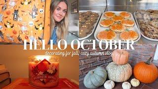 Hello October   decorating for fall, cozy autumn vlog, fall decor haul, chatty life update