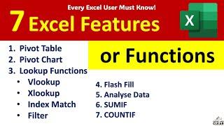 7 Excel Amazing Features or Functions | Learn Microsoft Excel from Basics