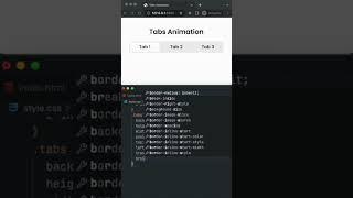 Tabs Animation with #CSS and #JS