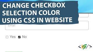 How to Change Checkbox Selection Color using CSS in Website | WordPress | Php | Html