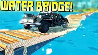 I Built a Floating Water Bridge and Tried to Drive Across! - Scrap Mechanic Gameplay