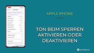 Ton beim Sperren ein-/ausschalten - Apple iPhone [iOS 15]