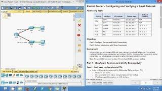 1.1.4.5 Packet Tracer - Configuring and Verifying a Small Network