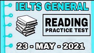 IELTS GENERAL READING PRACTICE TEST | V2 IELTS | 23 - MAY - 2021