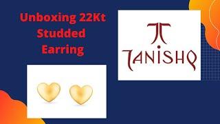 Unboxing 22Kt Studded Earring | Tanishq Online Purchase