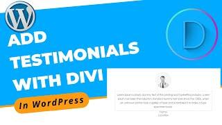 How to Add Testimonials in Blog With Divi Builder in WordPress | Divi Page Builder Tutorial 2022