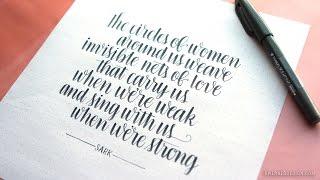 Brush Lettering with Pentel Fude Touch Sign Pen