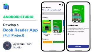 Book Reader in Android Studio | PDF Reader | Android Projects with Source Code | UI Design & Coding