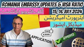 Romania Embassy Visa Update/Gulf Interview Appointment/AirportMedical Test Issue/Europe visa Guide#