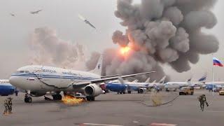 Nightmare for Putin! Today RUSSIA International Airport Destroyed by US and Ukrainian Forces