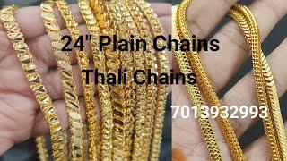 24" Thali or Mangalsutra Chains in One Gram Gold @ 7013932993