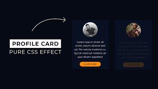 CSS Profile Card Design | Profile Card UI Design