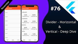 Flutter Tutorial - Divider - Horizontal & Vertical - Deep Dive