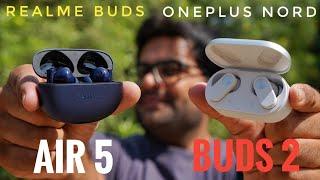 realme Buds Air 5 VS OnePlus Nord Buds 2 Earbuds Detailed comparison 