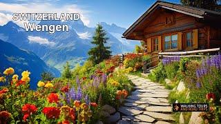 Wengen Switzerland  Swiss Village Tour - Most Beautiful Villages in Switzerland 4k video walk